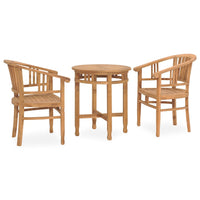 Set da Pranzo da Giardino 3 pz in Legno Massello di Teak cod mxl 30550