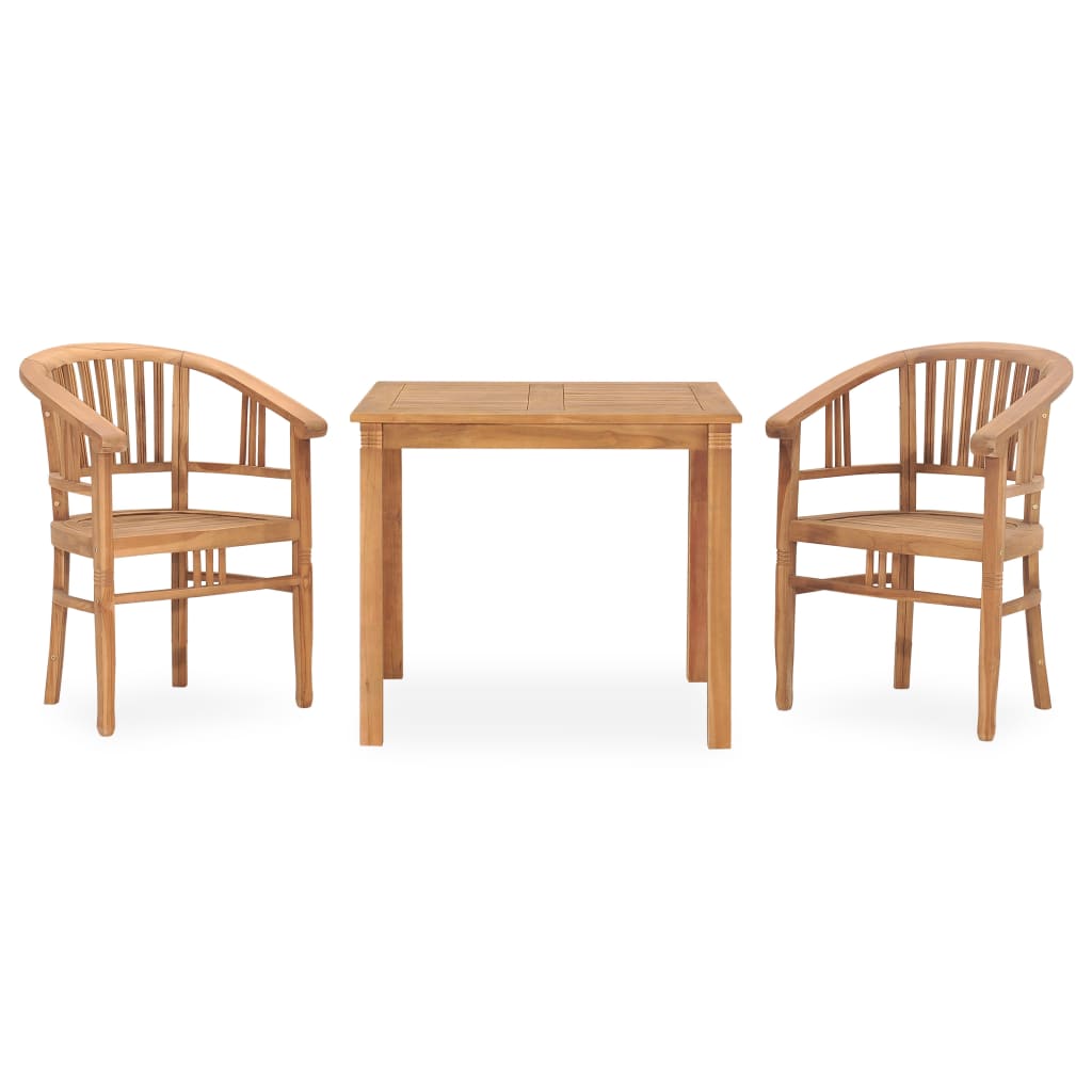 Set da Pranzo da Giardino 3 pz in Legno Massello di Teakcod mxl 69415