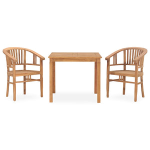 Set da Pranzo da Giardino 3 pz in Legno Massello di Teakcod mxl 69415