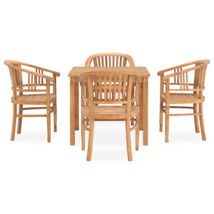 Set da Pranzo da Giardino 5 pz in Legno Massello di Teak 3060003