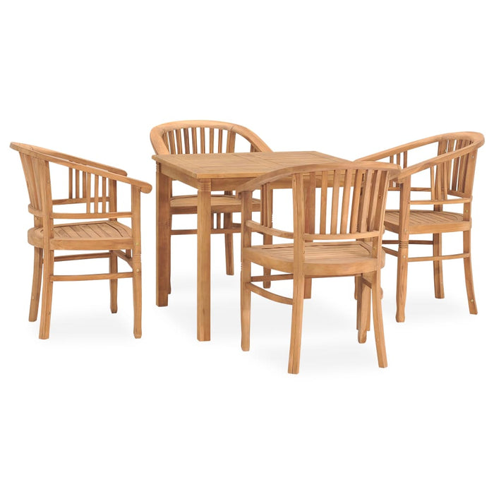 Set da Pranzo da Giardino 5 pz in Legno Massello di Teak 3060003