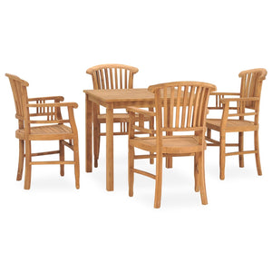 Set da Pranzo da Giardino 5 pz in Legno Massello di Teak 3060009