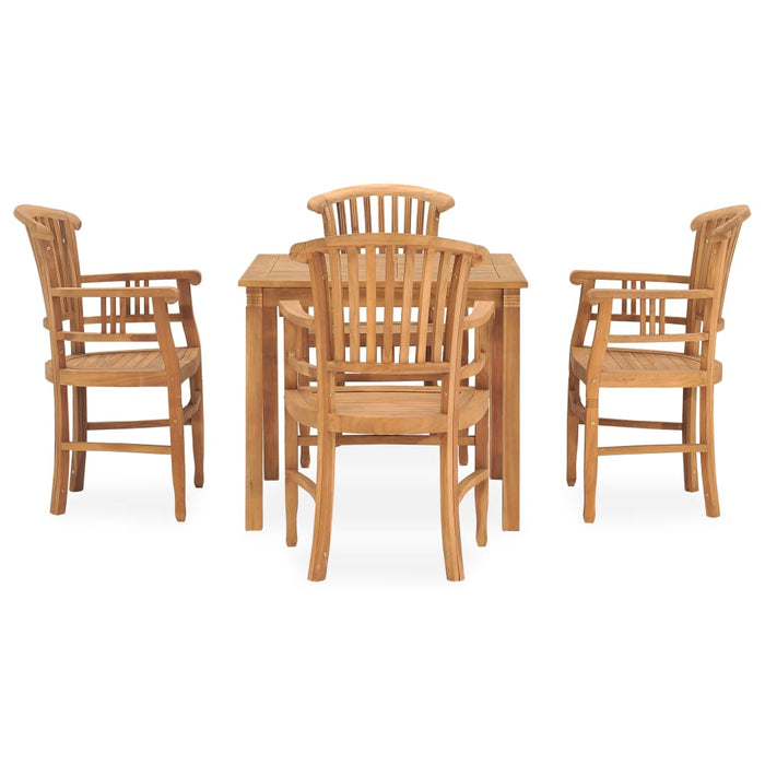 Set da Pranzo da Giardino 5 pz in Legno Massello di Teak 3060009