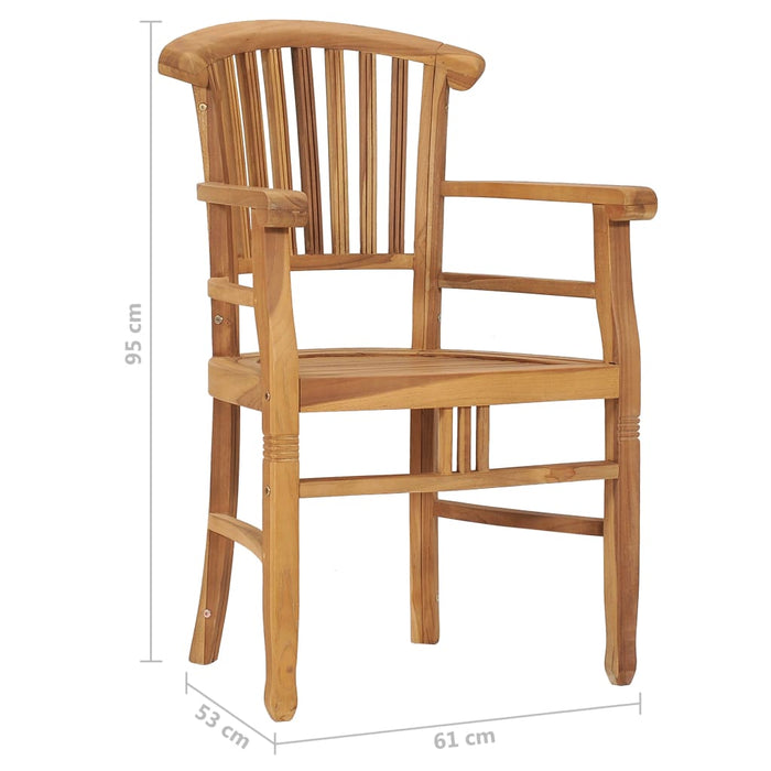 Set da Pranzo da Giardino 5 pz in Legno Massello di Teak 3060009