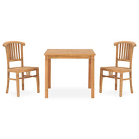 Set da Pranzo da Giardino 3 pz in Legno Massello di Teak cod mxl 55581