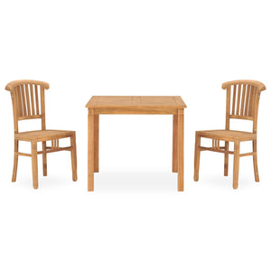 Set da Pranzo da Giardino 3 pz in Legno Massello di Teak cod mxl 55581