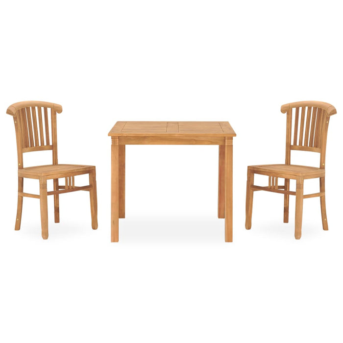 Set da Pranzo da Giardino 3 pz in Legno Massello di Teak cod mxl 55581