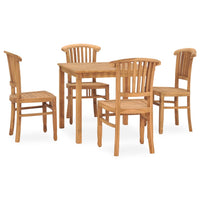 Set da Pranzo da Giardino 5 pz in Legno Massello di Teak 3060015