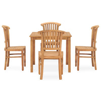 Set da Pranzo da Giardino 5 pz in Legno Massello di Teak 3060015