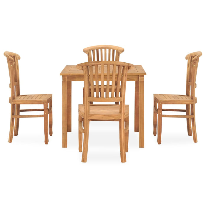 Set da Pranzo da Giardino 5 pz in Legno Massello di Teak 3060015