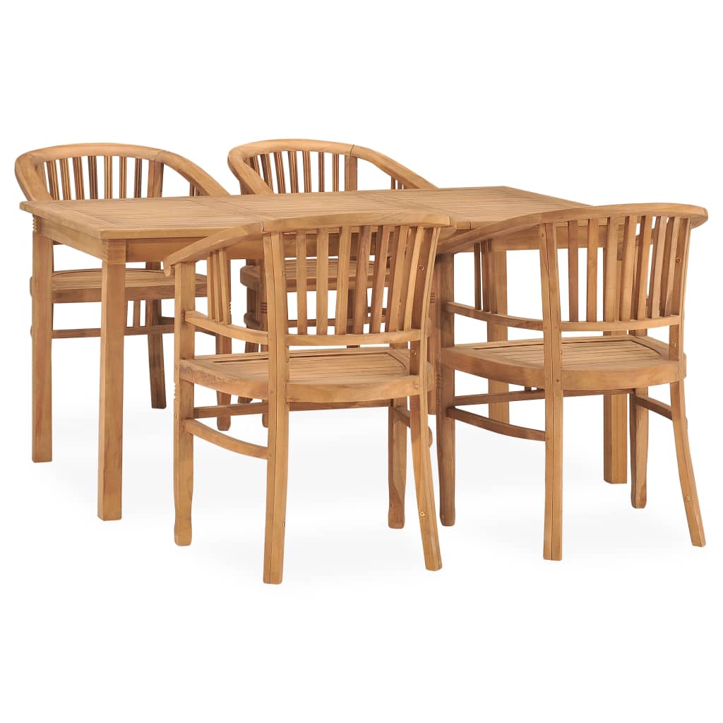 Set da Pranzo da Giardino 5 pz in Legno Massello di Teakcod mxl 69414