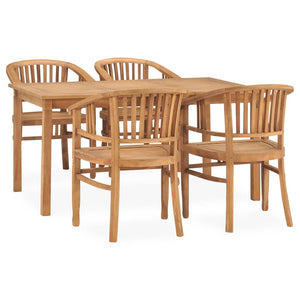 Set da Pranzo da Giardino 5 pz in Legno Massello di Teakcod mxl 69414