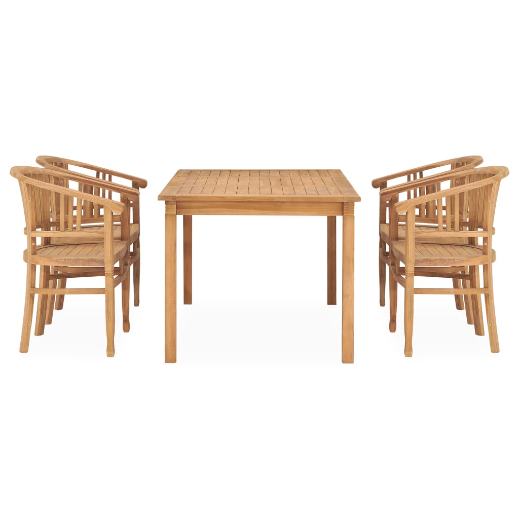 Set da Pranzo da Giardino 5 pz in Legno Massello di Teakcod mxl 69414