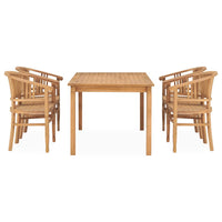 Set da Pranzo da Giardino 5 pz in Legno Massello di Teakcod mxl 69414