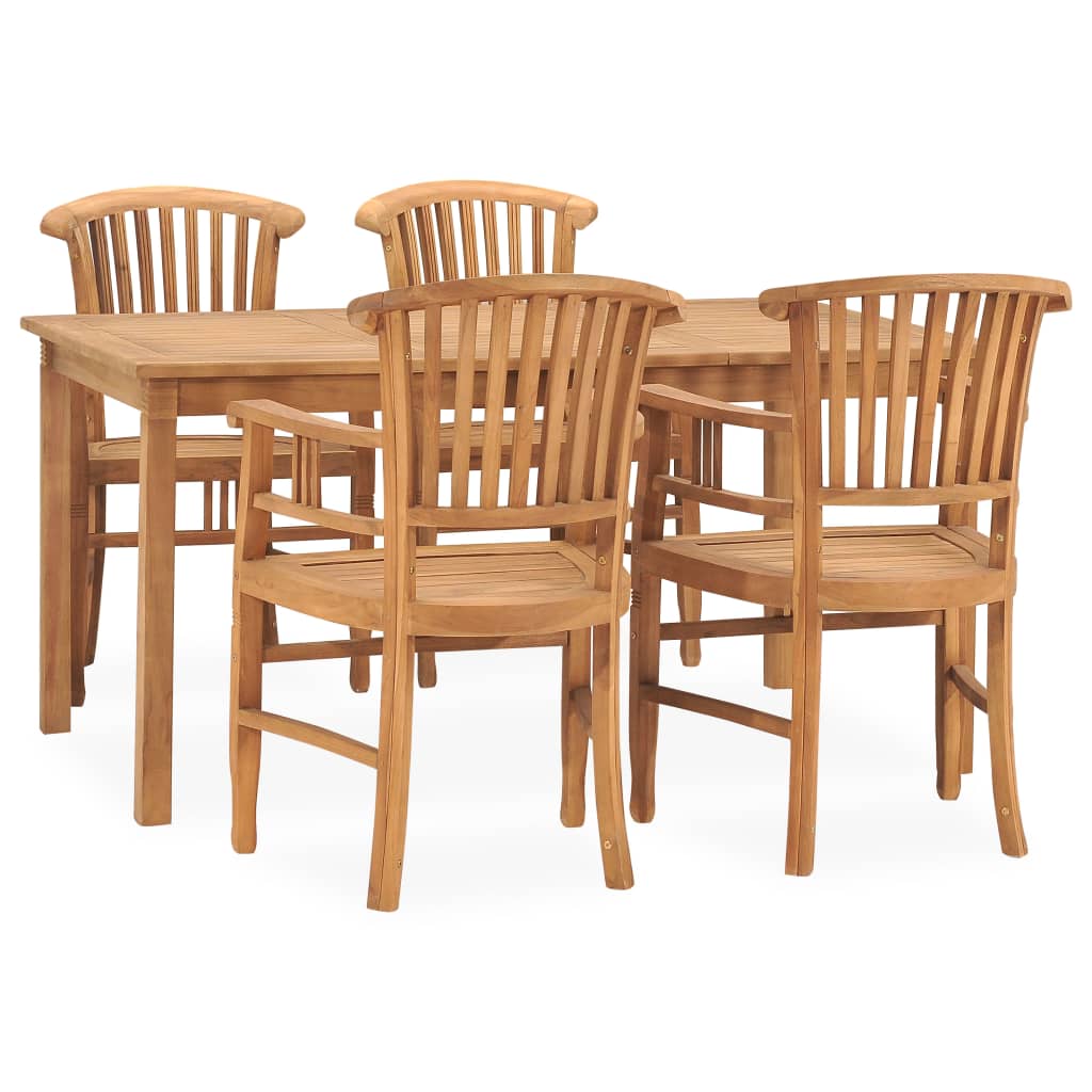 Set da Pranzo da Giardino 5 pz in Legno Massello di Teakcod mxl 93427