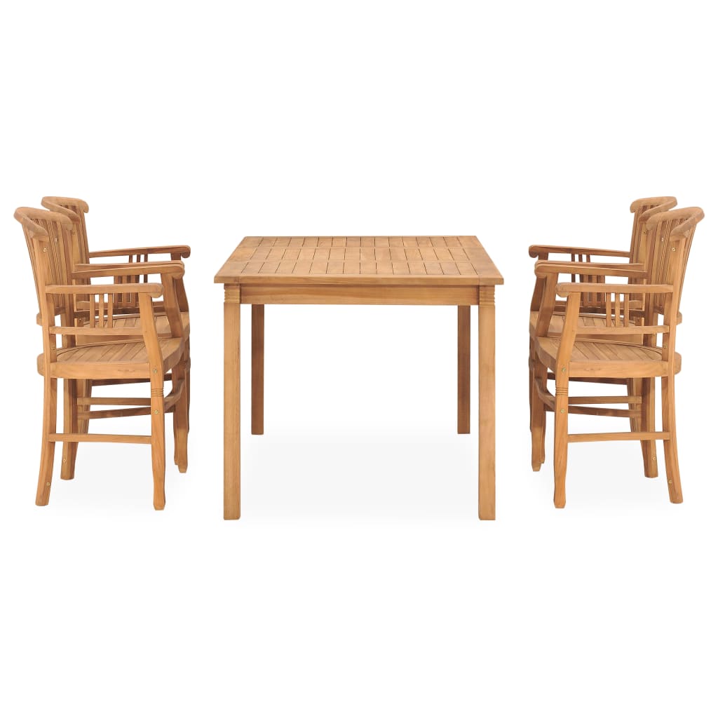 Set da Pranzo da Giardino 5 pz in Legno Massello di Teakcod mxl 93427