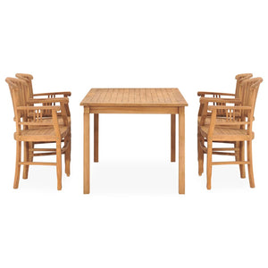 Set da Pranzo da Giardino 5 pz in Legno Massello di Teakcod mxl 93427