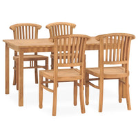 Set da Pranzo da Giardino 5 pz in Legno Massello di Teak 3060028