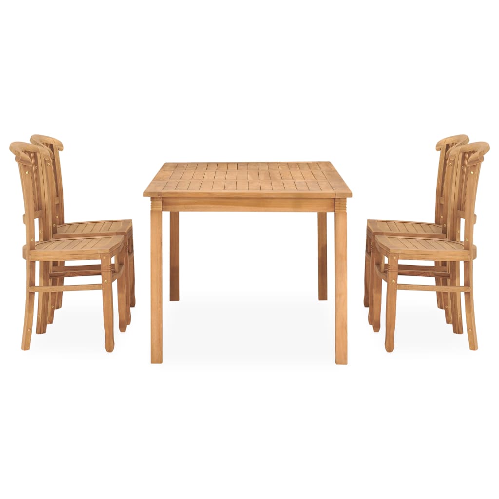 Set da Pranzo da Giardino 5 pz in Legno Massello di Teak 3060028