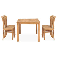 Set da Pranzo da Giardino 5 pz in Legno Massello di Teak 3060028