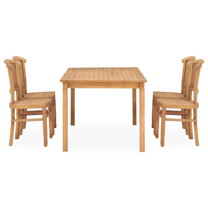 Set da Pranzo da Giardino 5 pz in Legno Massello di Teak 3060028