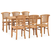 Set da Pranzo da Giardino 7 pz in Legno Massello di Teak 3060029