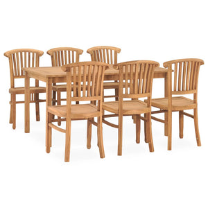 Set da Pranzo da Giardino 7 pz in Legno Massello di Teak 3060029