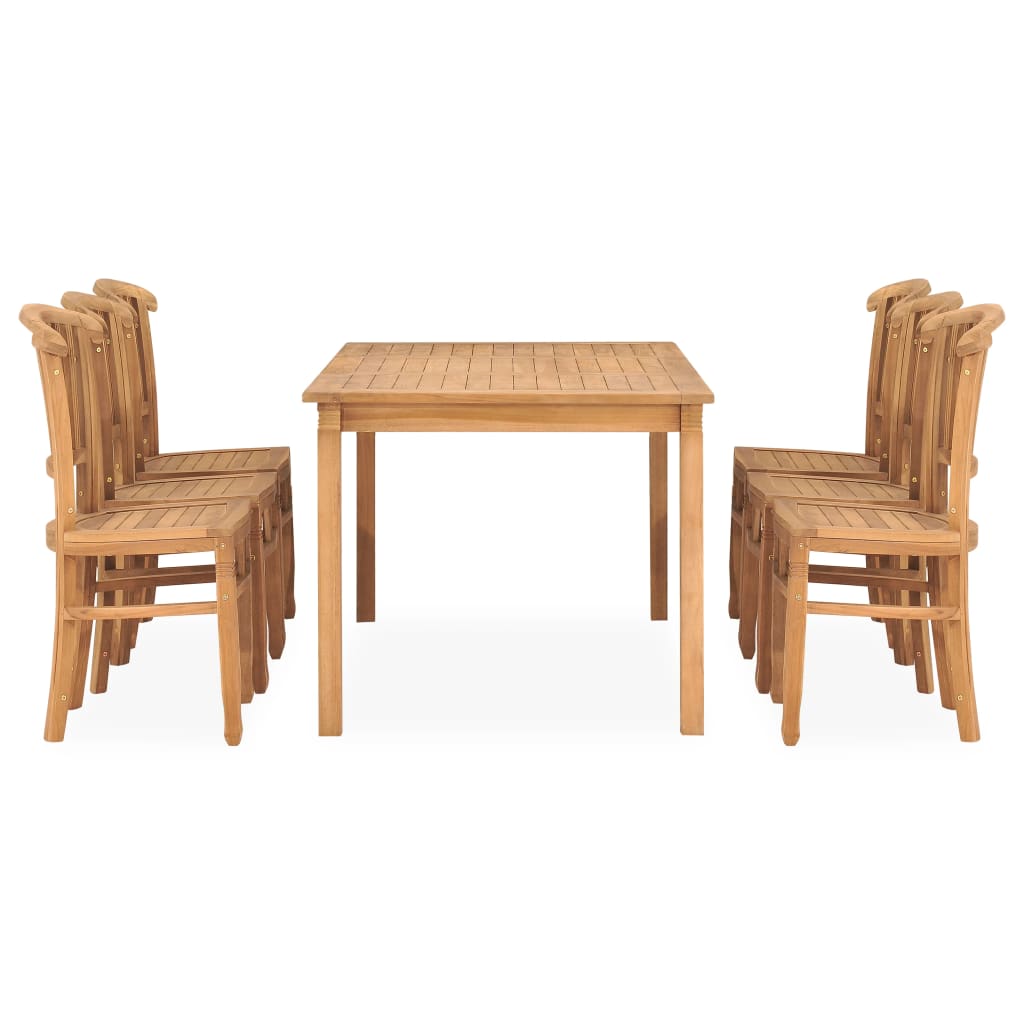 Set da Pranzo da Giardino 7 pz in Legno Massello di Teak 3060029