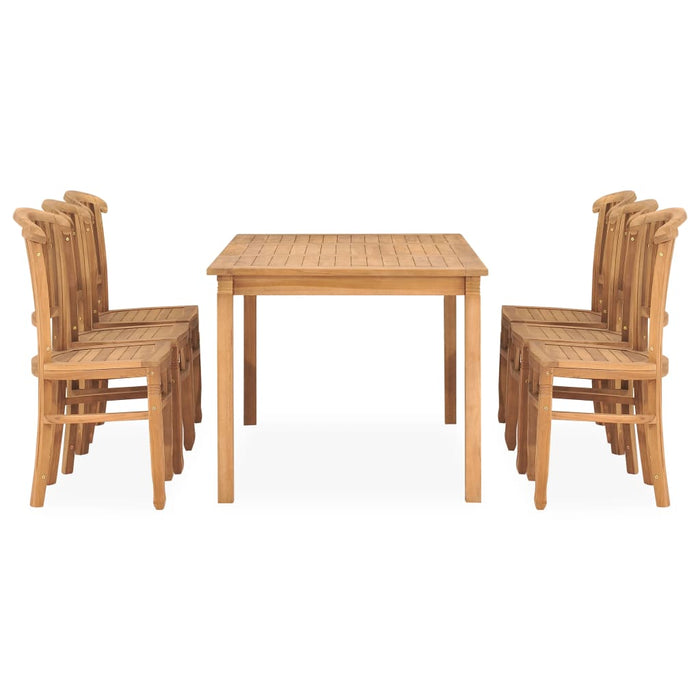 Set da Pranzo da Giardino 7 pz in Legno Massello di Teak 3060029