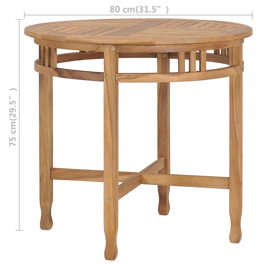 Set da Pranzo da Giardino 3 pz con Cuscini in Legno di Teak cod mxl 31011