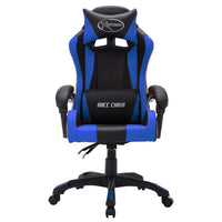 Sedia da Gaming con Luci a LED RGB Blu e Nera in Similpelle cod mxl 19791