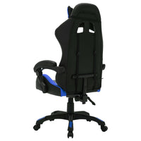 Sedia da Gaming con Luci a LED RGB Blu e Nera in Similpelle 287996