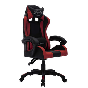 Sedia da Gaming con Luci a LED RGB Rosso Vino e Nera Similpelle 288003