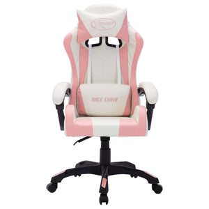 Sedia da Gaming con Luci a LED RGB Rosa e Nera in Similpelle cod mxl 25321