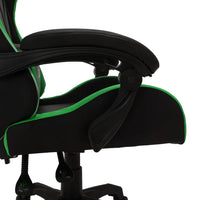 Sedia da Gaming con Luci a LED RGB Verde e Nera in Similpelle 288009