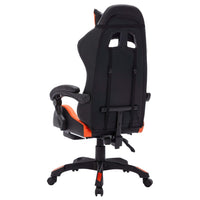 Sedia da Gaming con Luci a LED RGB Arancione e Nera Similpelle 288012