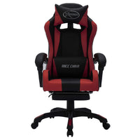 Sedia da Gaming con Luci a LED RGB Rosso Vino e Nera Similpelle 288013