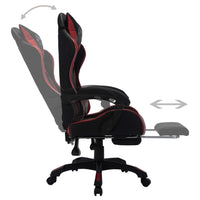 Sedia da Gaming con Luci a LED RGB Rosso Vino e Nera Similpelle 288013