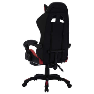 Sedia da Gaming con Luci a LED RGB Rosso Vino e Nera Similpelle 288013