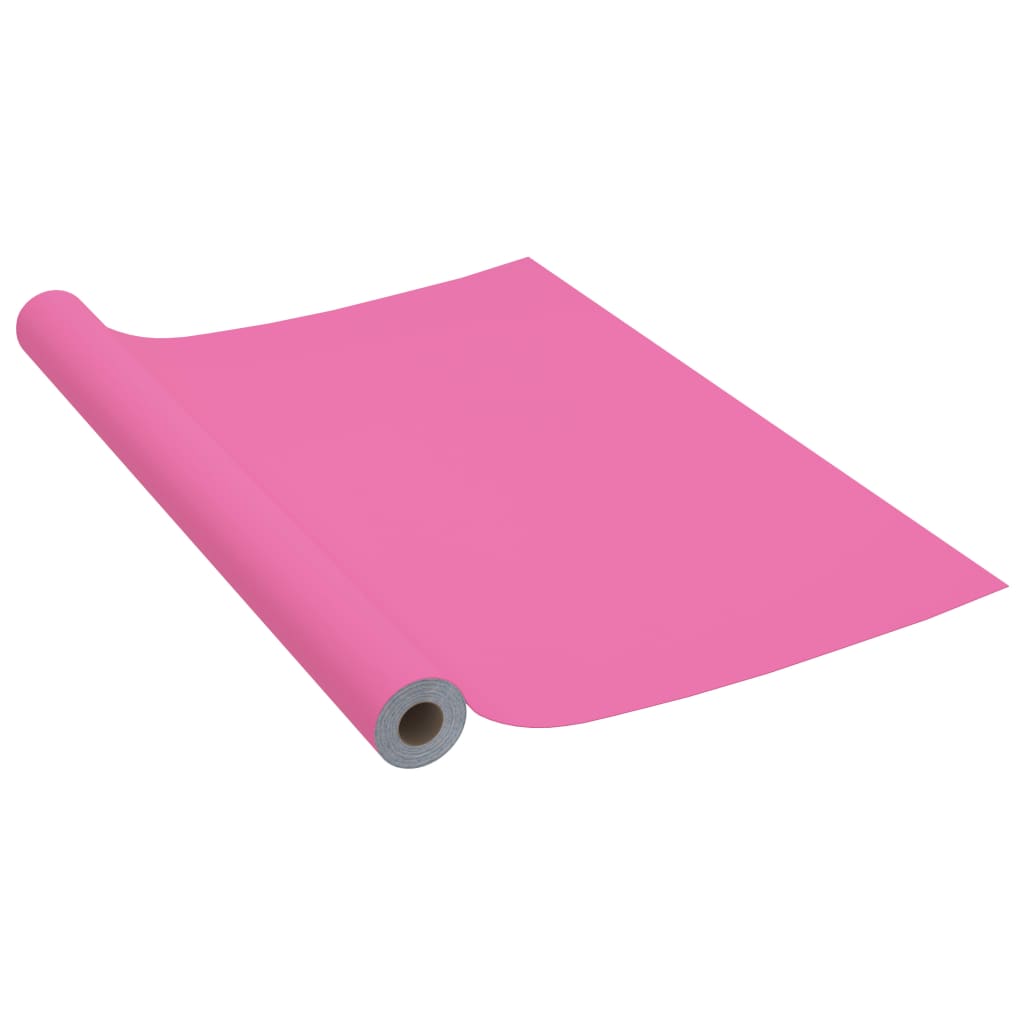 Pellicola Autoadesiva per Mobili Rosa Lucido 500x90 cm in PVC cod mxl 47295