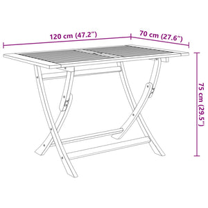 Set da Pranzo da Giardino 7 pz Pieghevole in Massello di Acacia 3060194