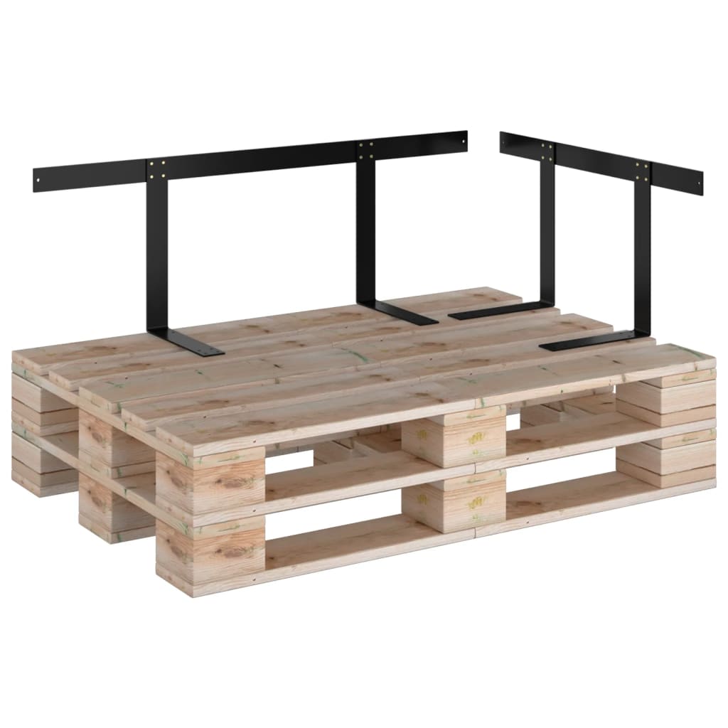 Schienale per Divano a Pallet Nero 110 cm in Ferro cod mxl 62980