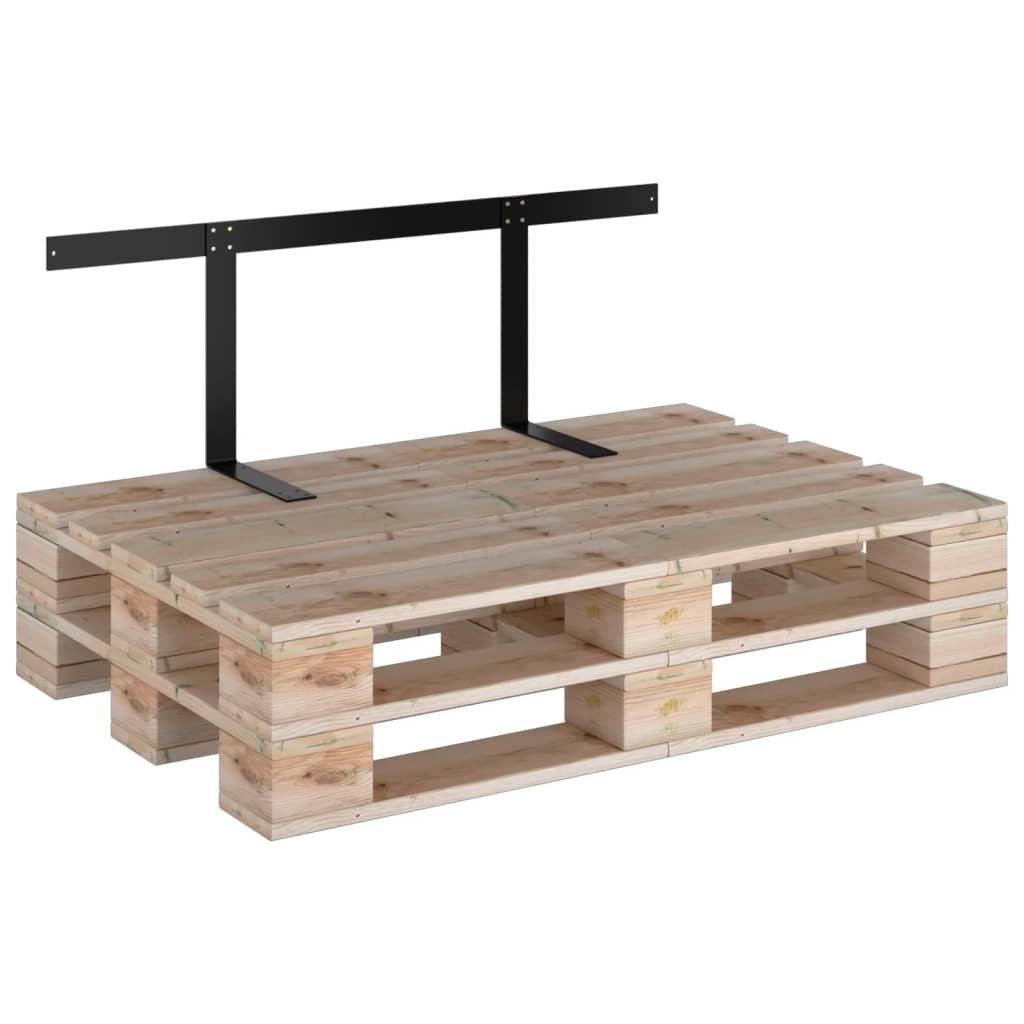 Schienale per Divano a Pallet Nero 110 cm in Ferro 315790