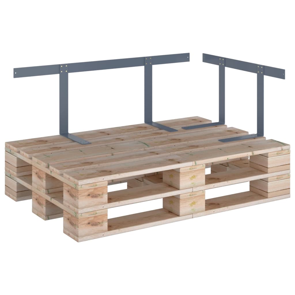 Schienale per Divano a Pallet Grigio Chiaro 110 cm in Ferro cod mxl 54815