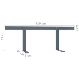 Schienale per Divano a Pallet Grigio Chiaro 110 cm in Ferro 315791