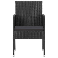 Set da Pranzo da Giardino 7 pz in Polyrattan Nero 3059423