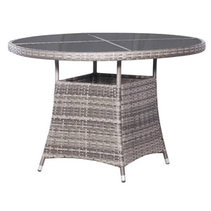 Set Mobili da Pranzo Giardino 5 pz Polyrattan Antracite Grigio cod mxl 37958