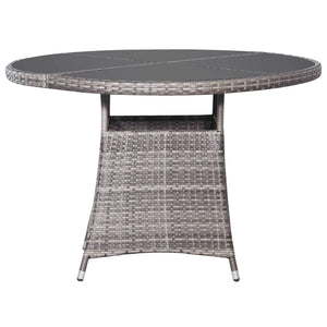 Set Mobili da Pranzo Giardino 5 pz Polyrattan Antracite Grigio 3059430