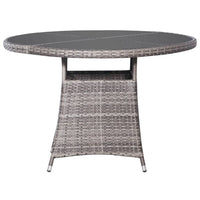 Set Mobili da Pranzo Giardino 7 pz Polyrattan Antracite Grigio cod mxl 71456