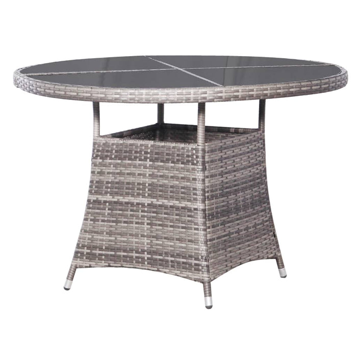 Set Mobili da Pranzo Giardino 7 pz Polyrattan Antracite Grigio cod mxl 75624